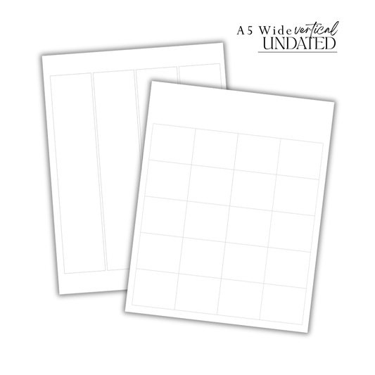 A5 Wide Printed Inserts || Weekly & Monthly