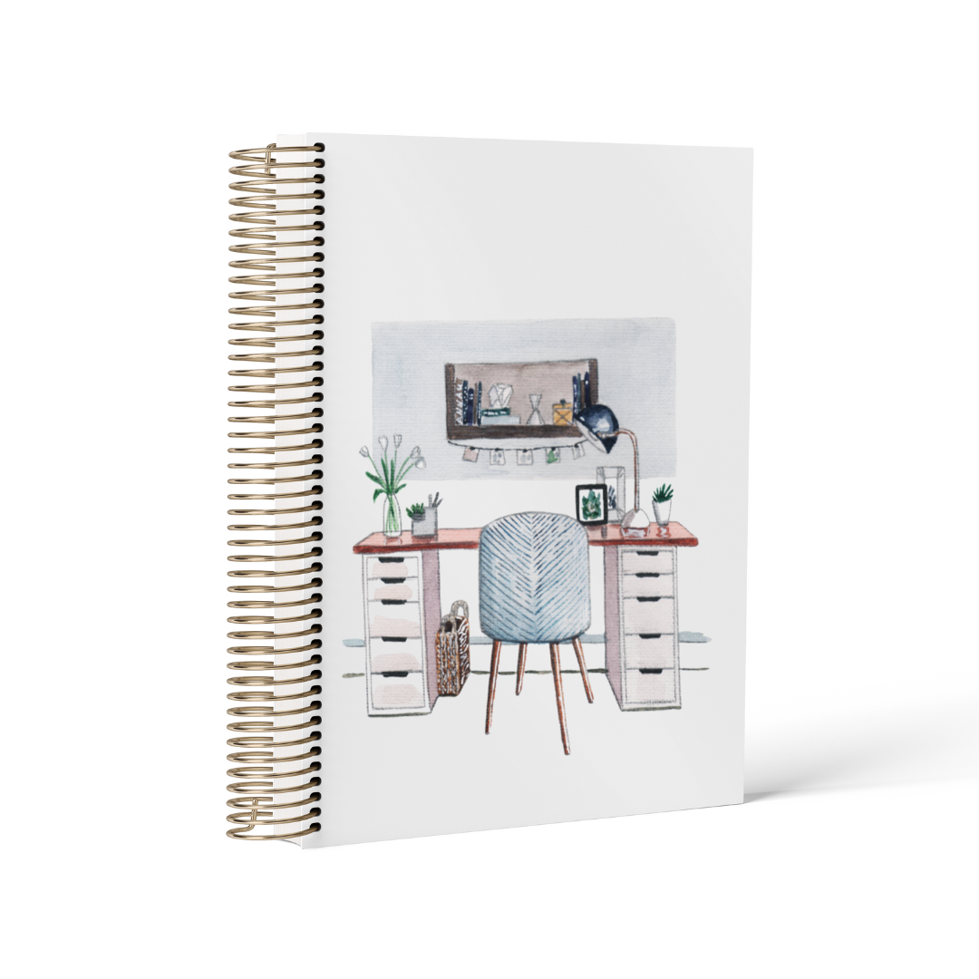 Journal Desk || Monthly & Weekly Grid Planner (A5/B6)