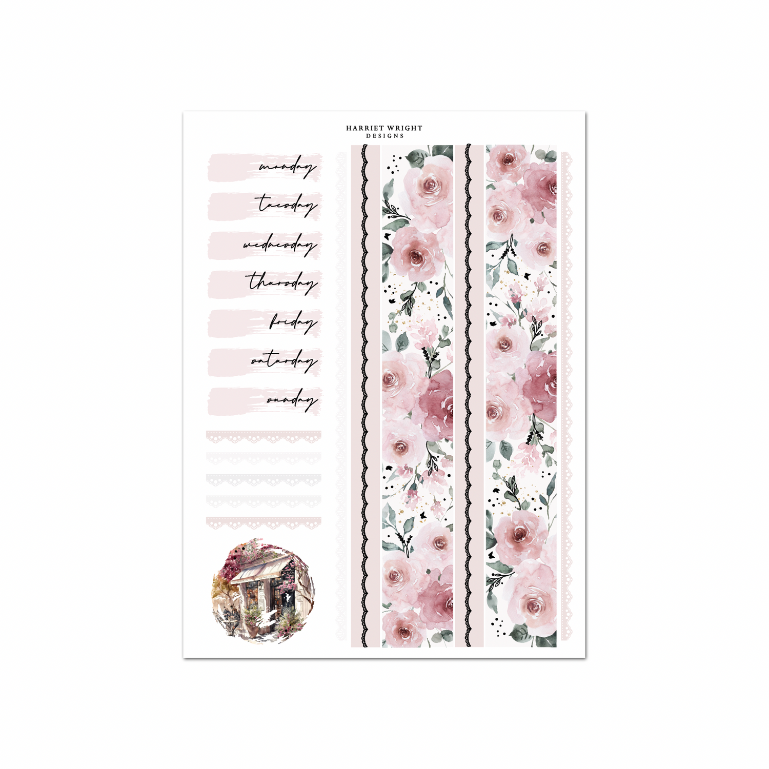 Weekly Planner Sticker Kit for Standard Vertical Planners | Blooming SK001