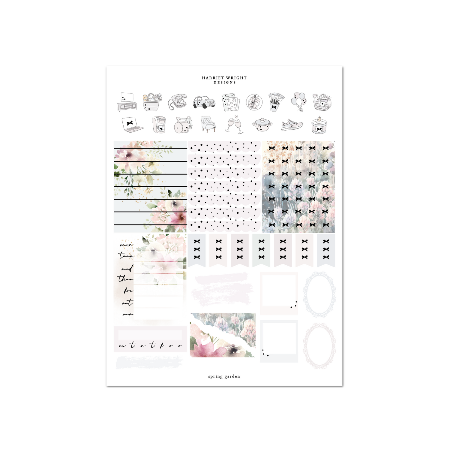 Spring Garden April 2020 Easter Monthly View Kit Digital Printable Pla –  Plannerologystudio