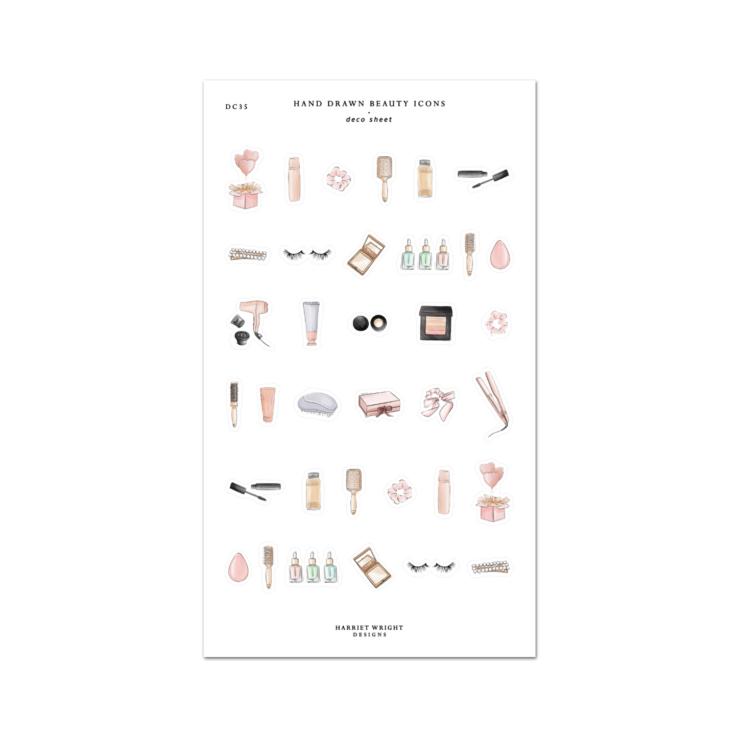 Hand Drawn Beauty Icons || Deco Sheet