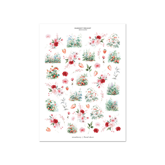 Strawberry | Floral Sheet