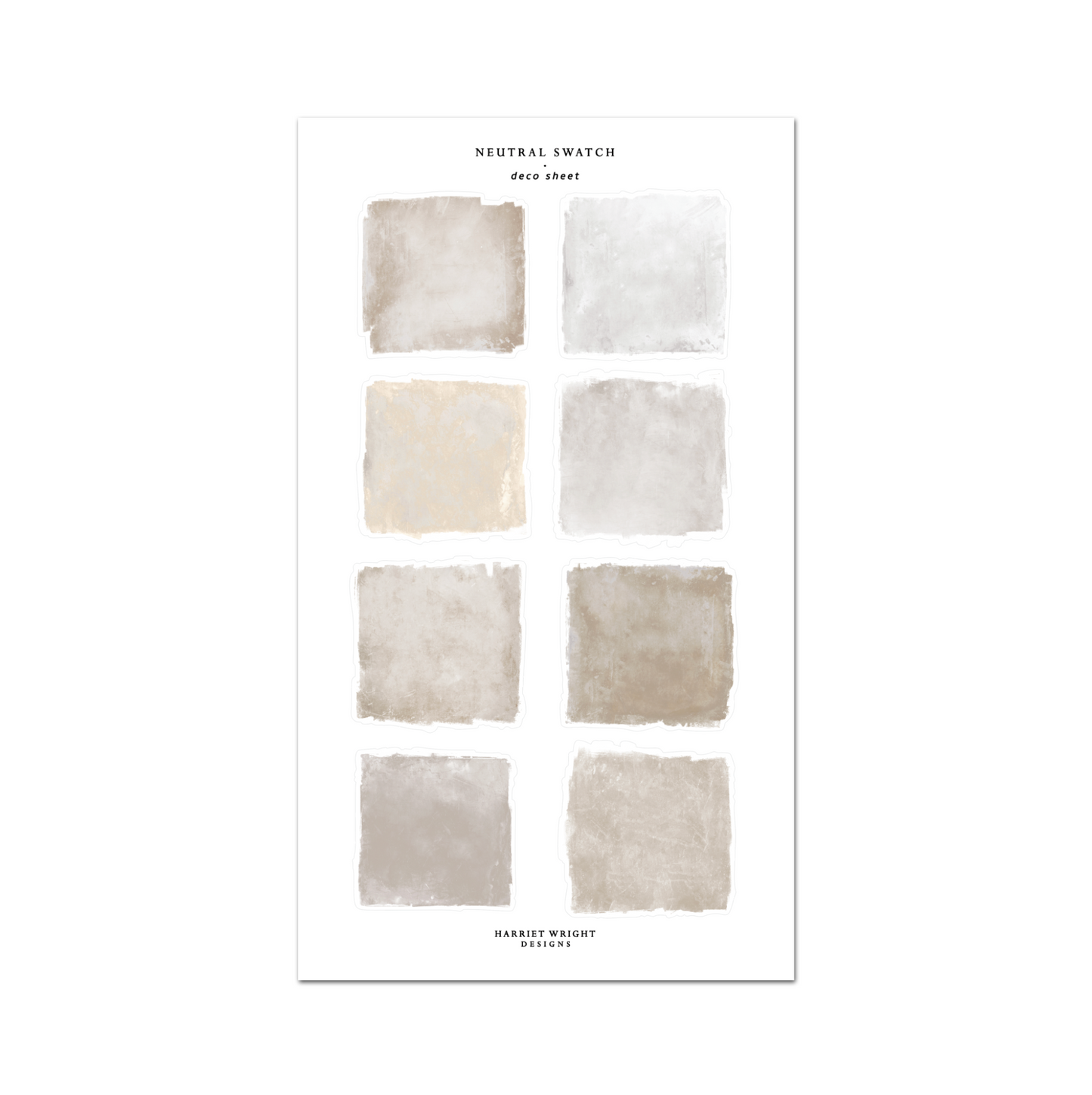 Neutral Swatch || Deco Sheet