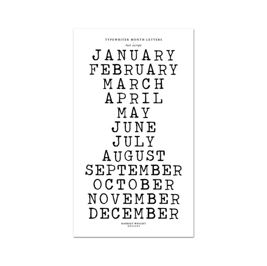Typewriter Months || Script Collection