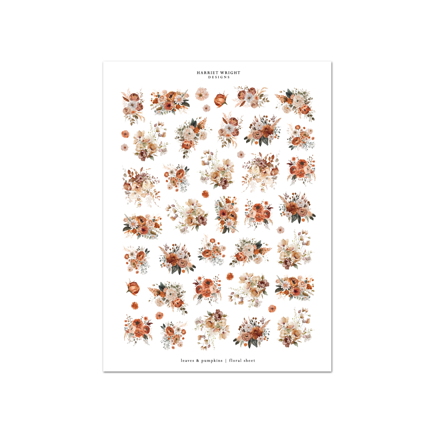 Leaves & Pumpkins | Floral Sheet