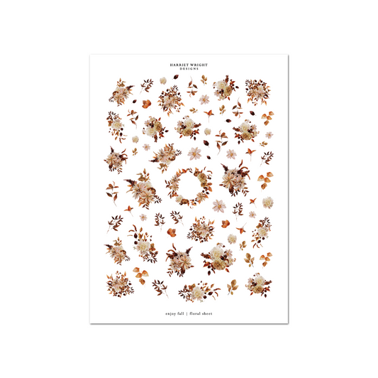 Enjoy Fall | Floral Sheet