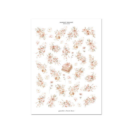 Grateful | Floral Sheet
