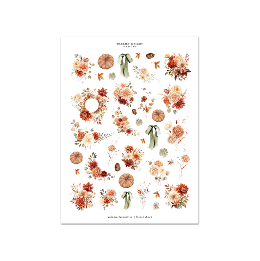 Autumn Favourites | Floral Sheet