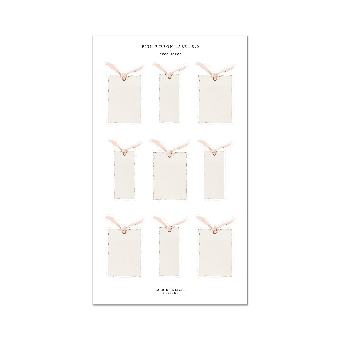 Pink Ribbon Label 3.0 || Deco Sheet