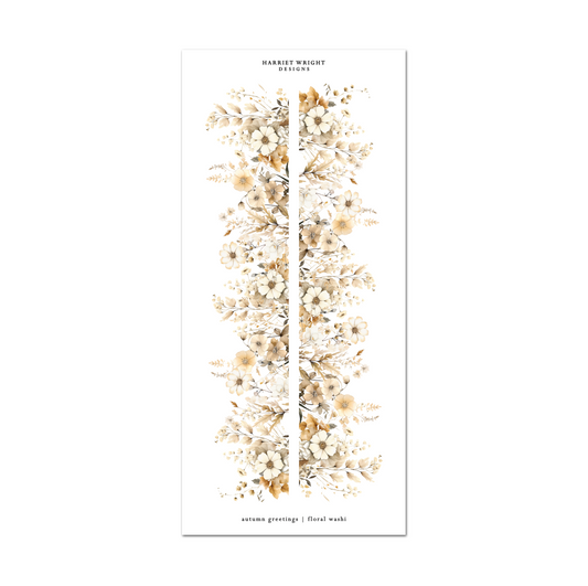 Autumn Greetings | Floral Cut Washi