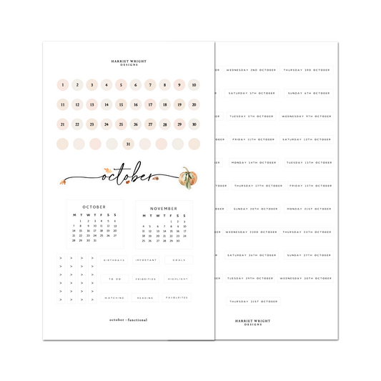 October || Decorative Collection Add On (2 Sheets)