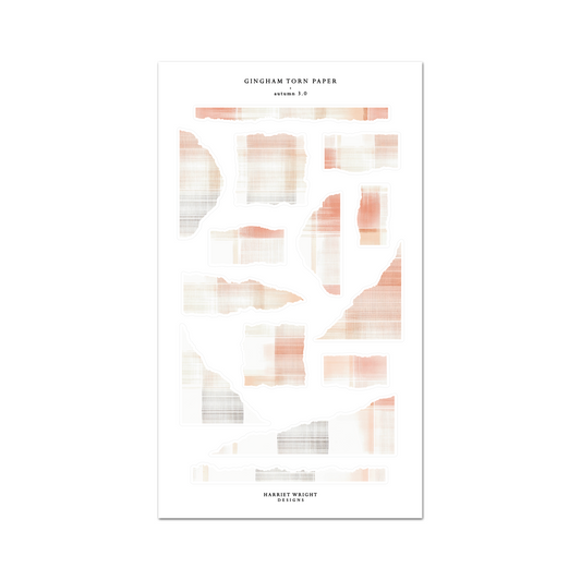 Gingham Torn Paper: Autumn 3.0 || Deco Sheet