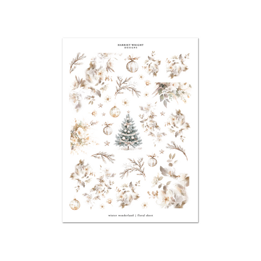 Winter Wonderland | Floral Sheet