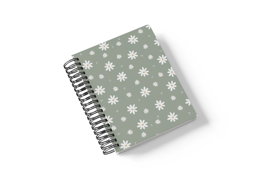 Green Daisy || Notebook (Lined/Dot/Grid)